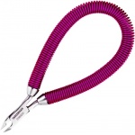 Tweezerman Grip & Snip Spiral Spring Cuticle Nipper - Lollypop Berry Pink